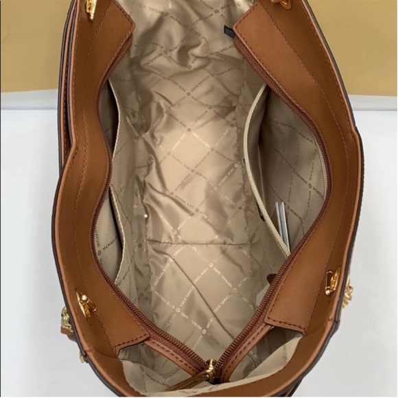 Michael Kors Large X Chain Shoulder Tote Bag Luggage - Picture 6 of 10